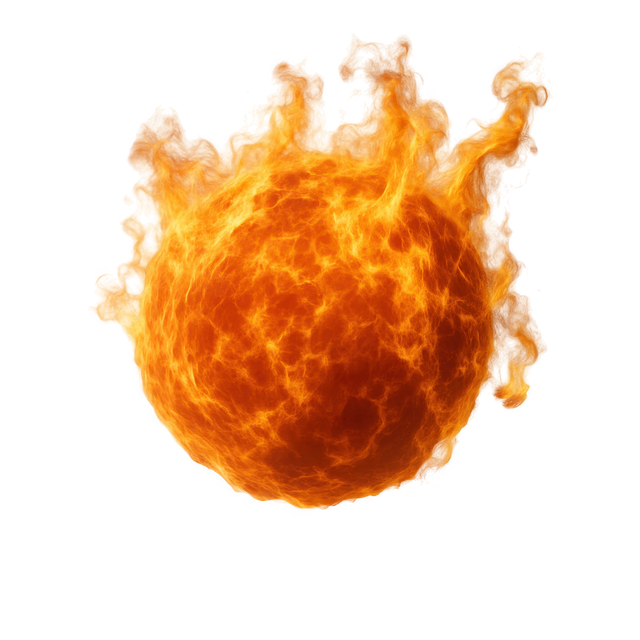 Free fireball sphere flaming orb energy magic illustration