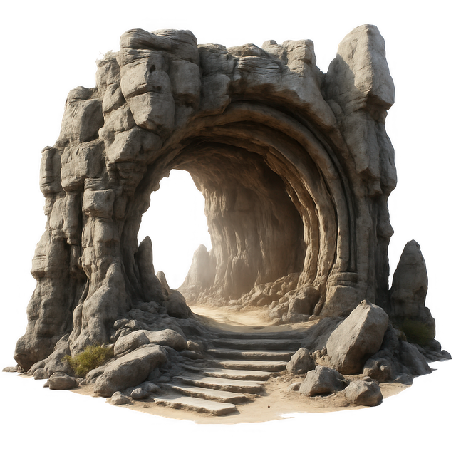 Free ai generated stone portal ancient ruins illustration