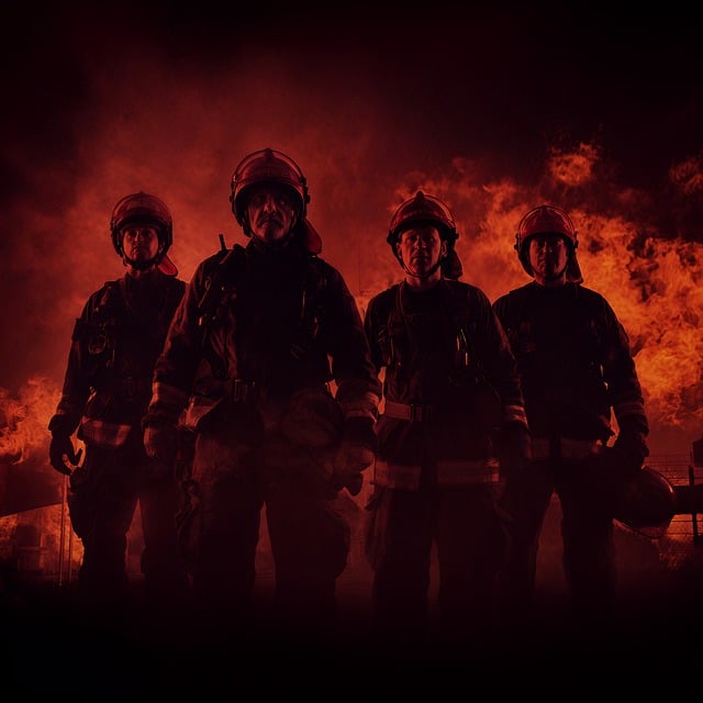 Free ai generated firefighters fire illustration