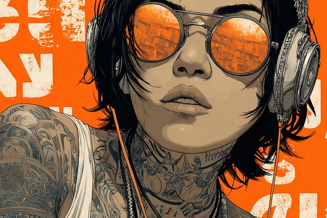 Free ai generated digital tattoo illustration