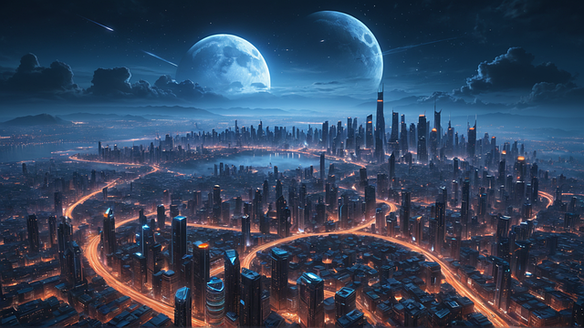 Free moon nature night illustration