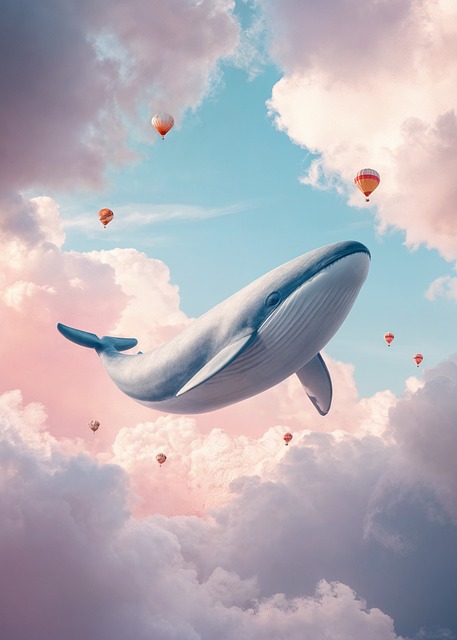 Free whale nature sea illustration