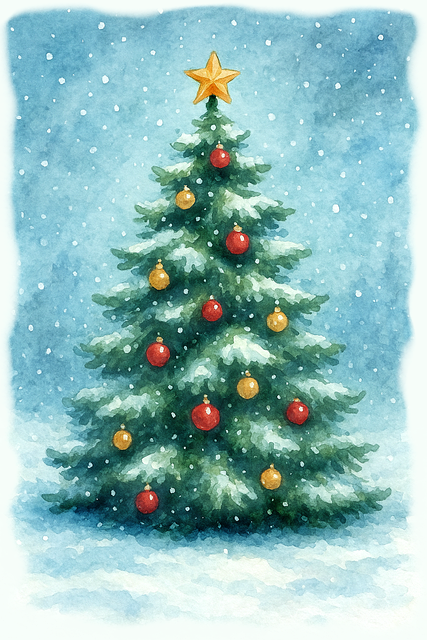 Free ai generated christmas winter illustration