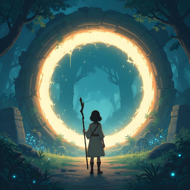 Free portal door window illustration