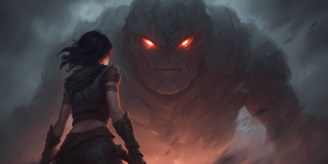 Free ai generated dark monster illustration