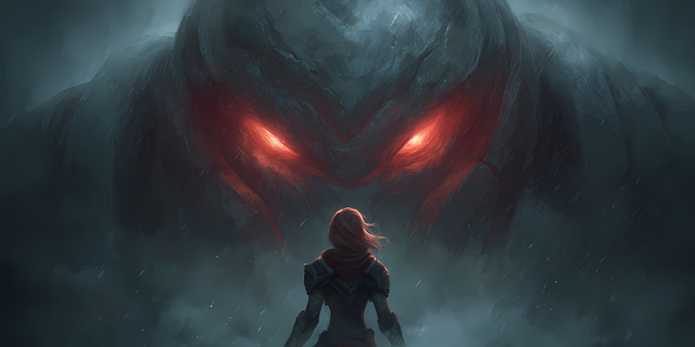 Free ai generated monster glowing illustration