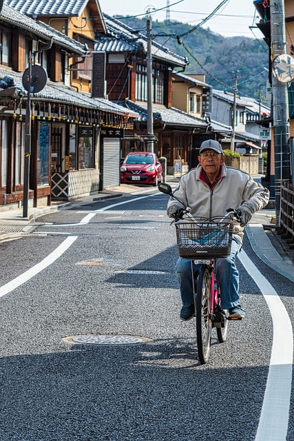 Japón, Negocio, Hombre, Bicicleta, Viaje
