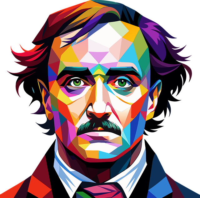 Free edgar allan poe portrait author vector
