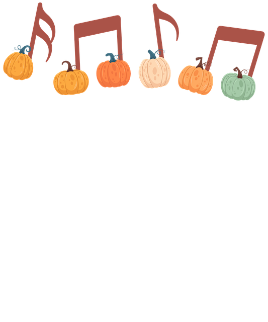 Nota De Música, Abóbora, Cair, Outono