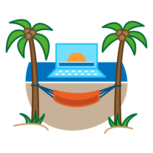 Free digital nomad work distant work vector