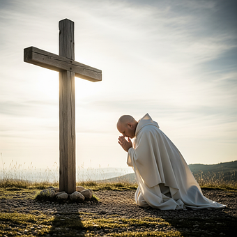 Free Cross Monk illustration and picture