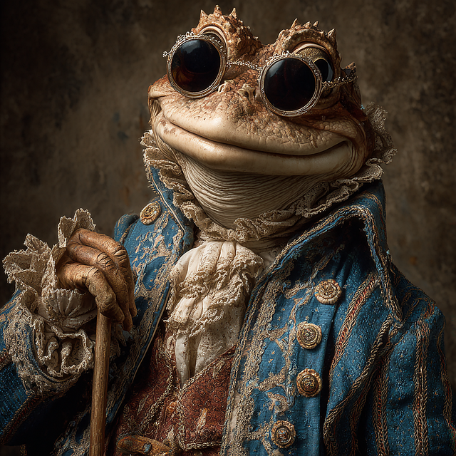Free frog costume renaissance illustration