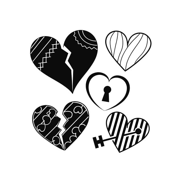 Free love romance heart illustration