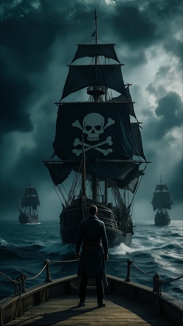 Free ai generated pirates skull illustration