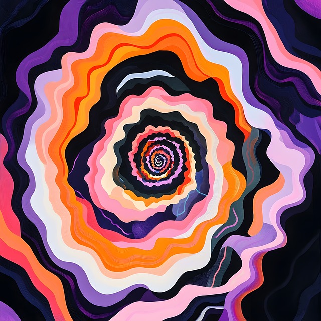 Free vortex iridescent fascinating illustration