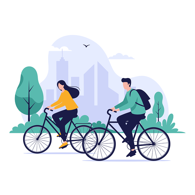Ciclismo, Bicicleta, Pareja, Parque