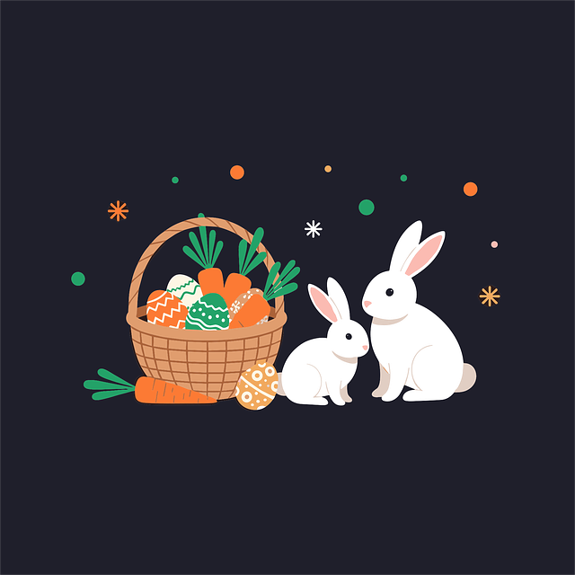 Free easter bunnies rabbit vector