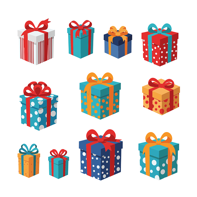 Free gift present box vector