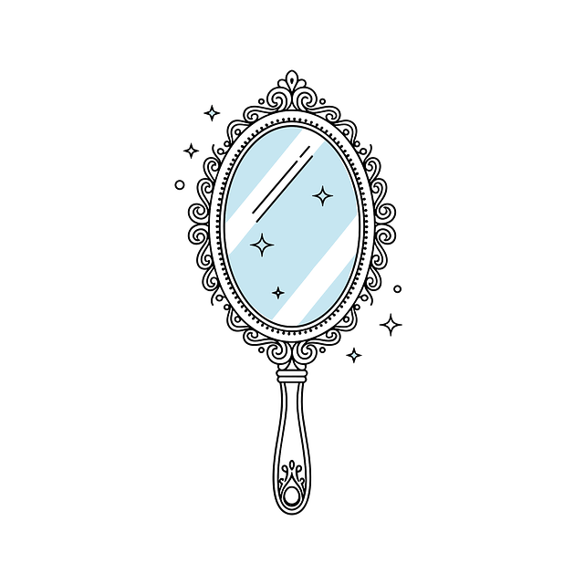 Free mirror hand beauty illustration