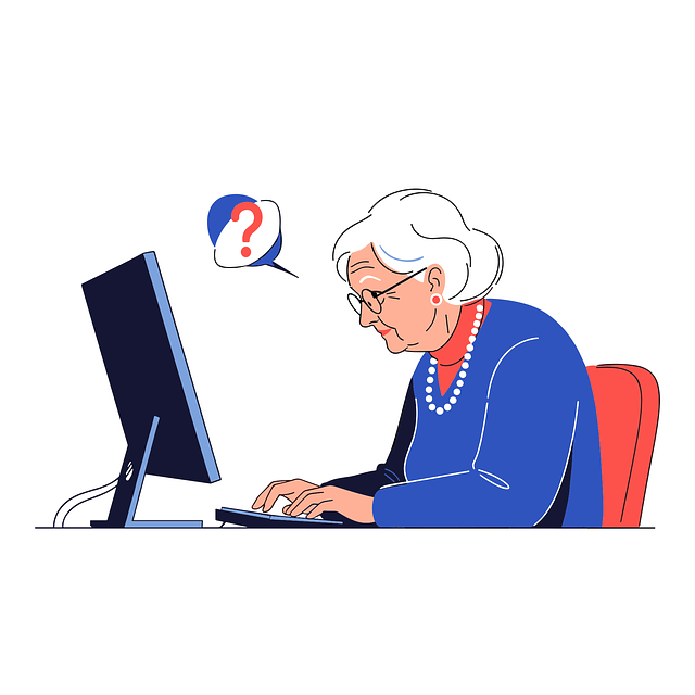 Free technology confusion senior vector