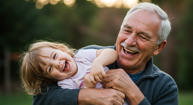 Free Grandfather Granddaughter illustration and picture
