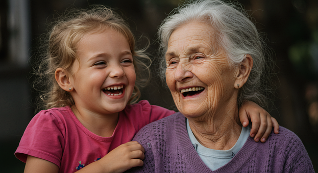 Free Grandmother Granddaughter illustration and picture