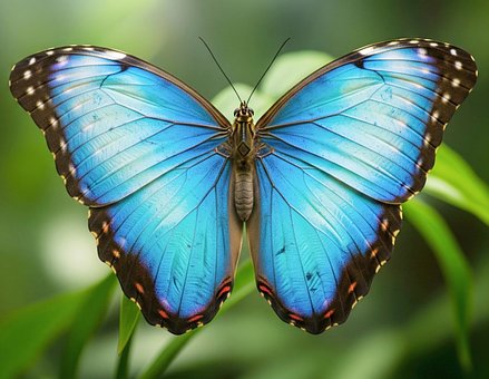 Blauer Morpho-Schmetterling