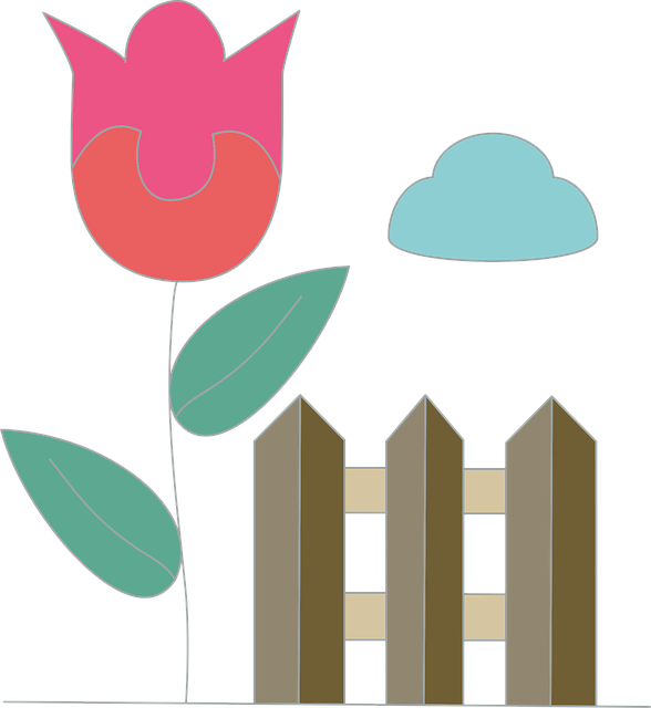Free Tulip Fence vector and picture