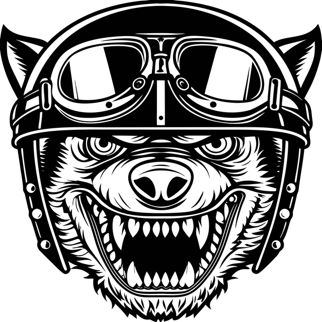 Free wolf predator hunter illustration