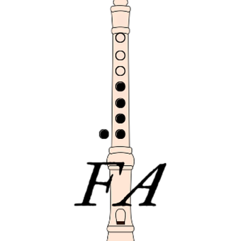Recorder, Flöte, Hinweis, Noten, Fa