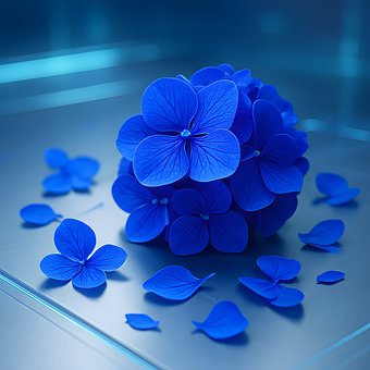Free Leaf Blue illustration and picture