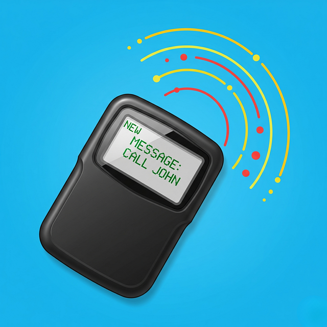 Free pager 80s vintage vector