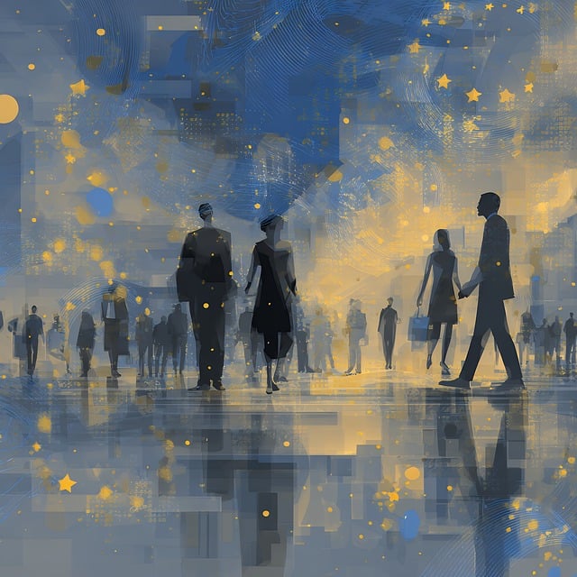 Free people silhouettes city illustration