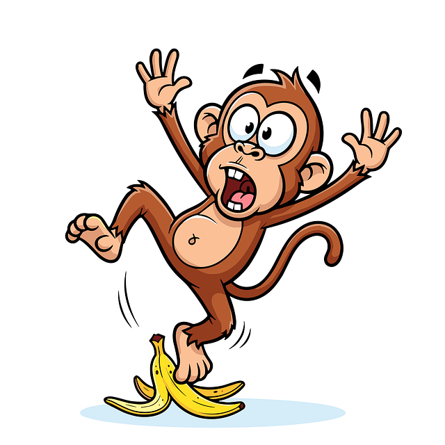 Free ai generated monkey banana peel vector
