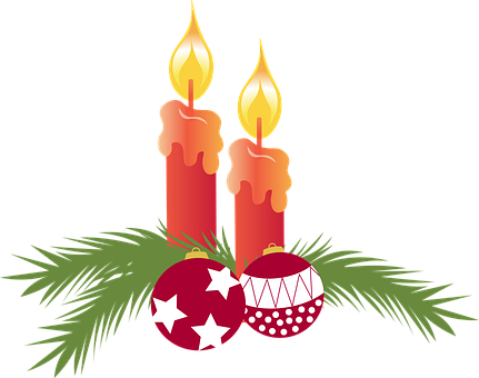 Free Christmas Candle vector and picture