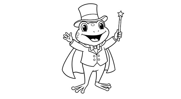 Free Frog Magician illustration and picture