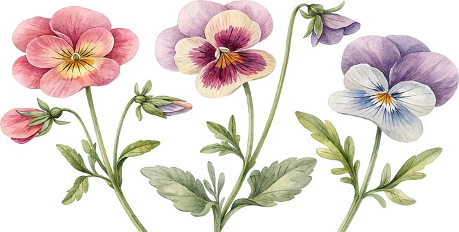 Free Watercolor Flower illustration and picture