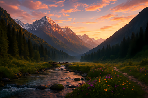 Natur, Landschaft, Berge, Senke