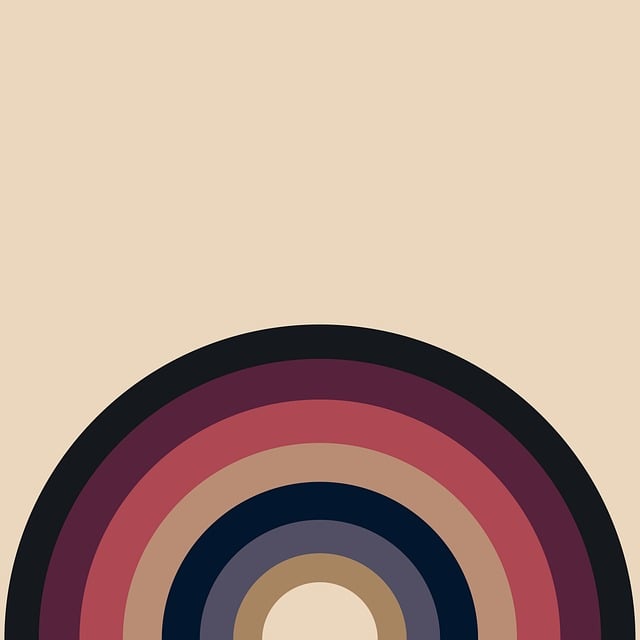 Free rainbow arch pattern illustration