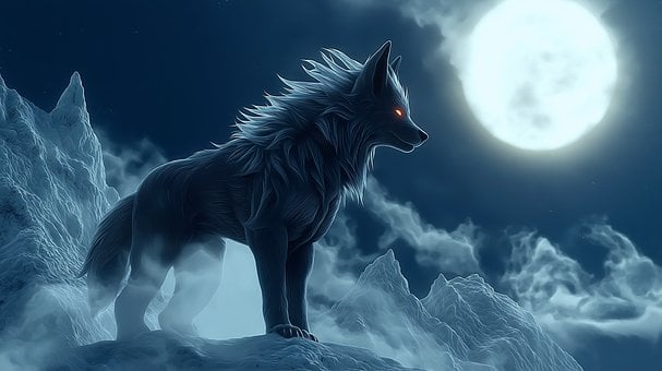 Lup, Viata Salbatica, Munte, Luna