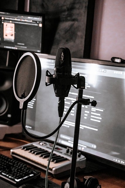 Free studio music microphone illustration