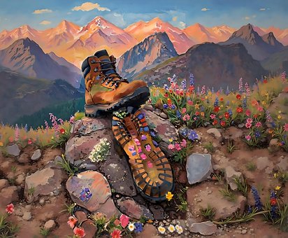 Digitales Bild, Trekkingschuh