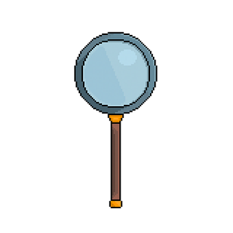 Free Pixel Art Magnifying Glass illustration and picture