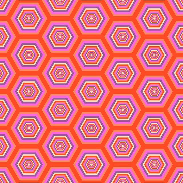Free hex pattern grid illustration