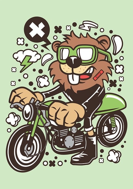 Free beaver racer shirt t-shirt design graphic tee design illustration