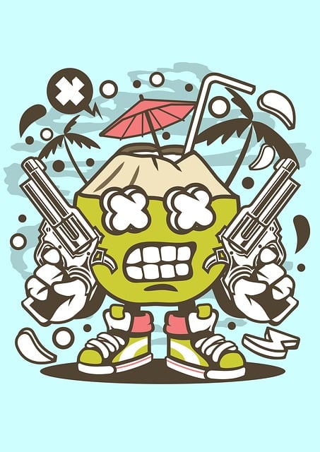 Free coconut t-shirt design graphic tee design funny t-shirt ideas illustration