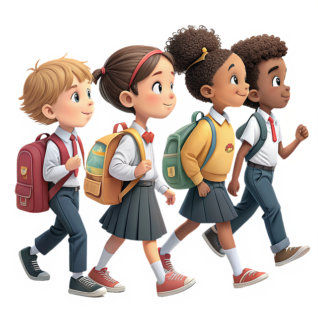 Free pupils school kids illustration