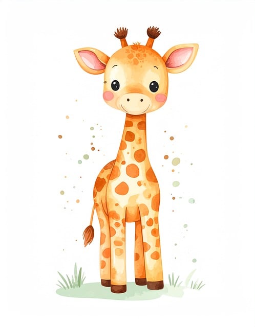 Free ai generated giraffe animal illustration