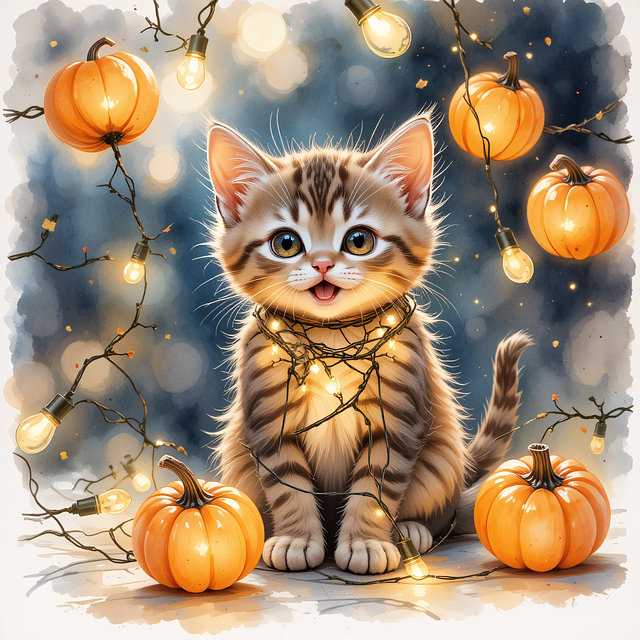 Free ai generated cat feline illustration