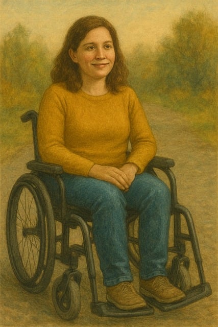 Free wheelchair handicap barrier illustration